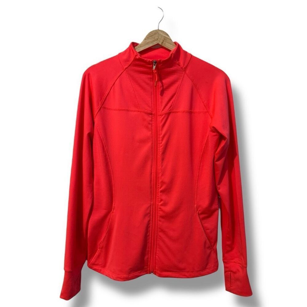 Tangerine Fiery Coral Neon Running Jacket Size Medium